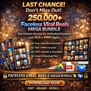 250,000+ Viral Reels Mega Bundle (PLR/MRR) | Faceless Reels Content | Instagram Reels, TikTok & YouTube Shorts | Digital Download