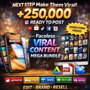 250,000+ Viral Reels Mega Bundle (PLR/MRR) | Faceless Reels Content | Instagram Reels, TikTok & YouTube Shorts | Digital Download