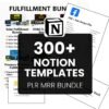 300+ Notion templates bundle for agencies, SMMA workflows, ad swipe files and lead nurturing