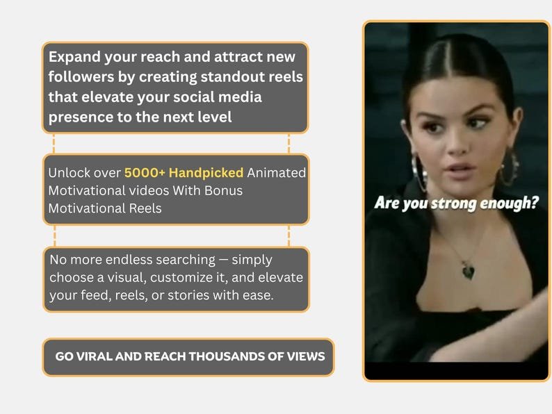4800+ MRR Media Growth Pack, Inspirational Motivational Reels Bundle, PLR, Digital Download MP4, Success Mindset Video Content Resell Rights – Image 2