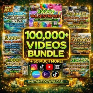 100,000+ Viral Reels, Viral Reels Mega Bundle, 100K Reels Bundle, PLR Reels, MRR Reels