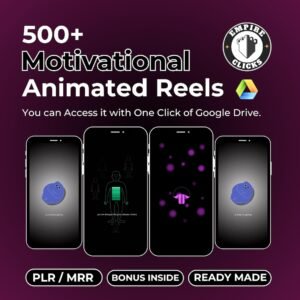 500+ Viral Motivational Reels: Faceless Content, MRR + PLR License (Digital Download)