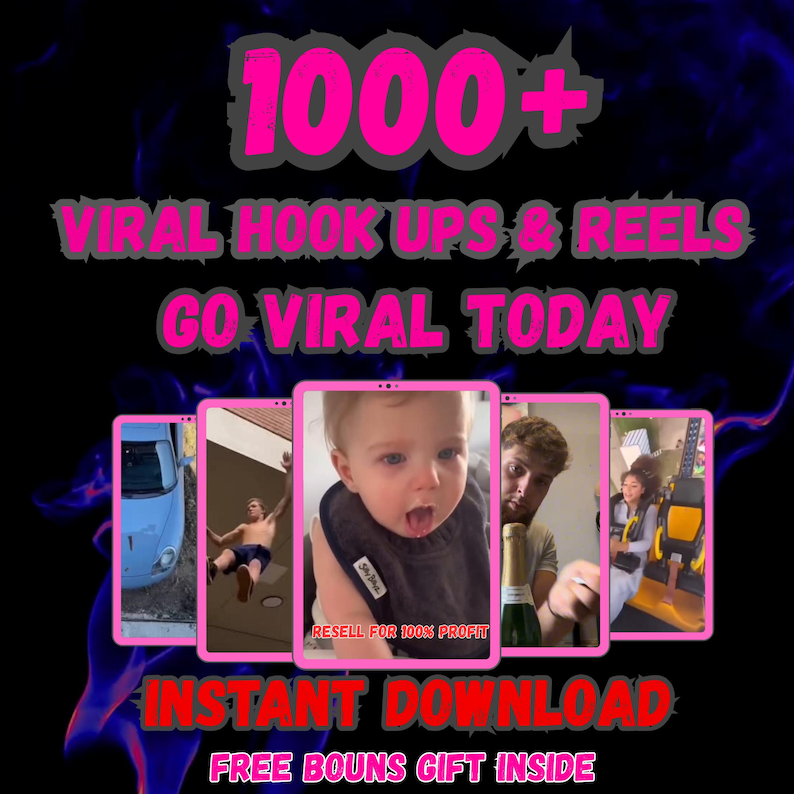1000+ Viral Hook Videos Bundle, TikTok Reels, Shorts (PLR, MRR) (Digital Download) – Image 4