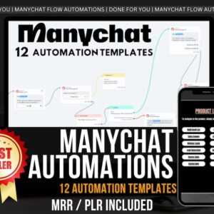 ManyChat Automation Templates, DFY Chatbot Flows for Business, Messenger Bot Scripts, Marketing Automation Bundle, PLR, MRR