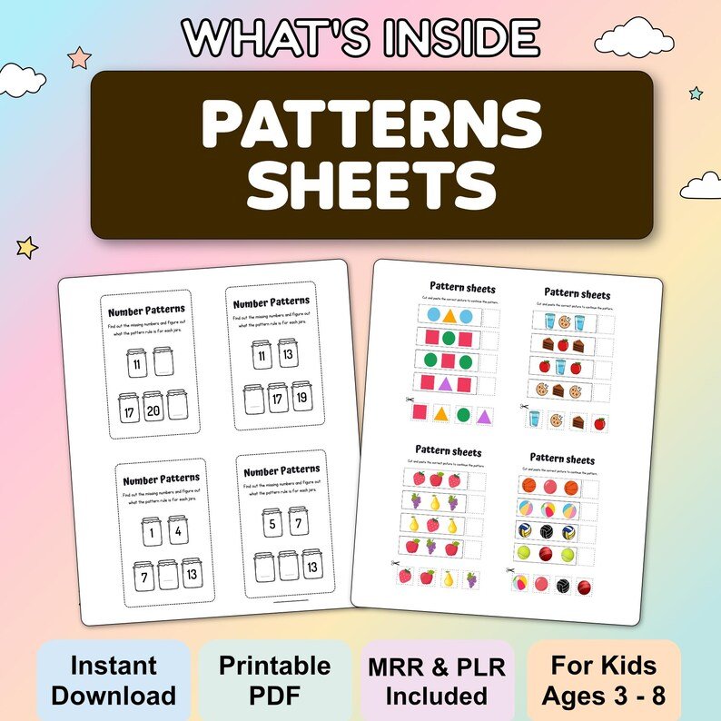 Kids learning activity pack with printable educational resources