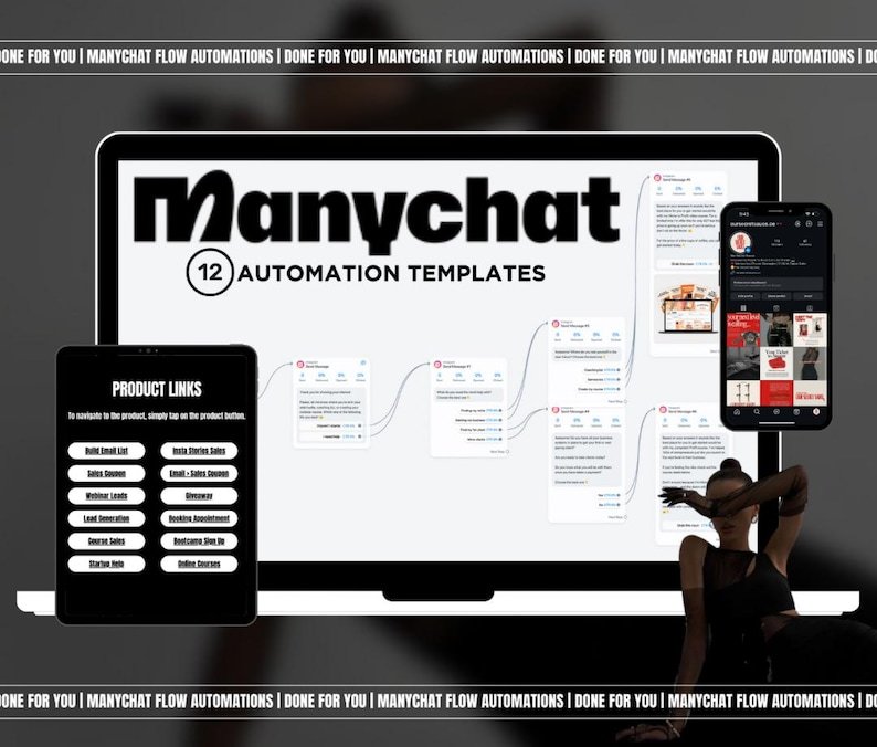 12 ManyChat automation templates for leads, sales and Instagram engagement