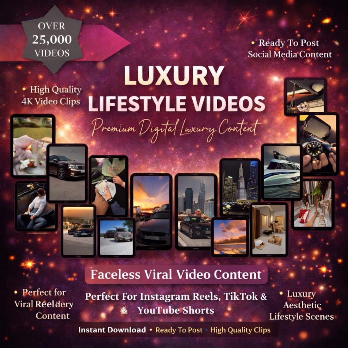 250,000+ Viral Reels Mega Bundle (PLR/MRR) | Faceless Reels Content | Instagram Reels, TikTok & YouTube Shorts | Digital Download – Image 2