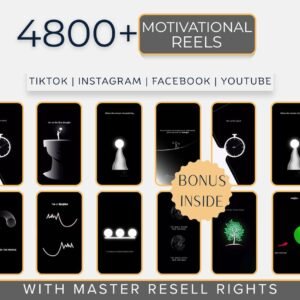 4800+ MRR Media Growth Pack, Inspirational Motivational Reels Bundle, PLR, Digital Download MP4, Success Mindset Video Content Resell Rights
