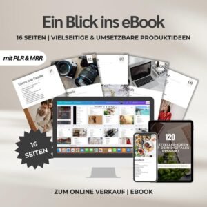 120 Digital Product Ideas with PLR License | Bestseller Guide for Etsy & Social Media | Passive Income Ideas (MRR)