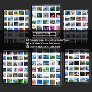 600+ Faceless Travel Reels Bundle | Travel Reels, Instagram Reels, TikTok and Youtube Shorts, Digital Marketing - Master Resell Rights MMR