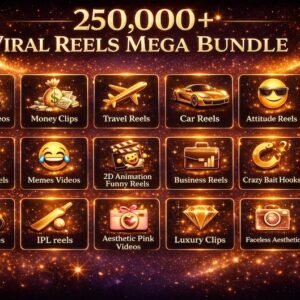 250,000+ Viral Reels Mega Bundle (PLR/MRR) | Faceless Reels Content | Instagram Reels, TikTok & YouTube Shorts | Digital Download