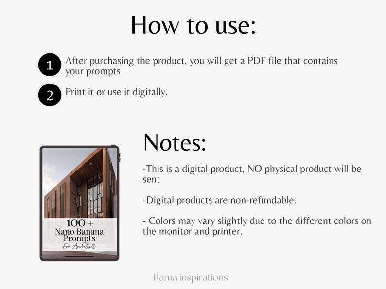 Nano Banana Prompts For Architects, Architecture AI Prompts, Rendering AI Prompts, Architecture Templates PDF – Image 4