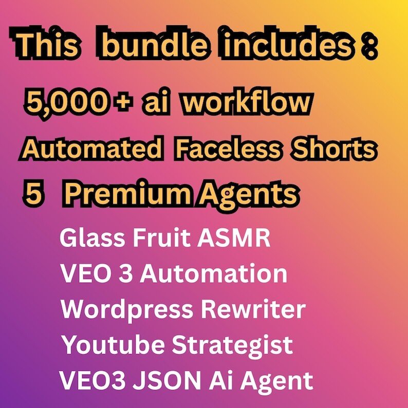 5000+ Automations n8n Workflow + Faceless Video Generator Ai Agents | Chatgpt – Image 8