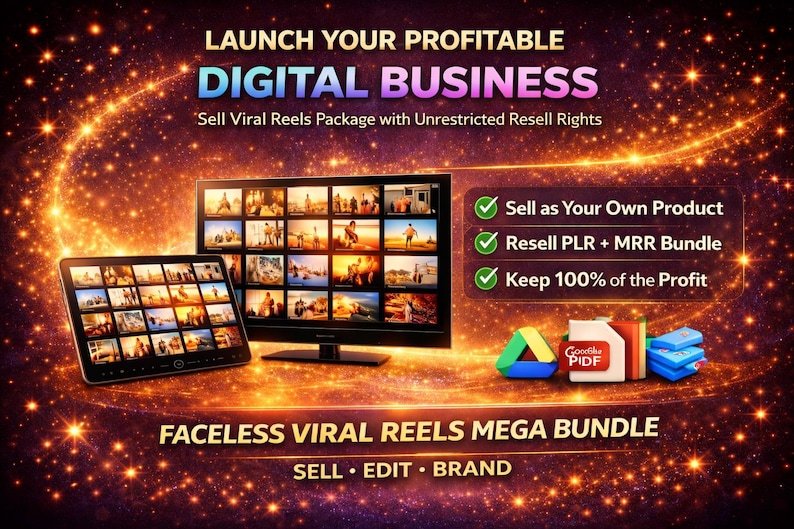 250,000+ Viral Reels Mega Bundle (PLR/MRR) | Faceless Reels Content | Instagram Reels, TikTok & YouTube Shorts | Digital Download – Image 4