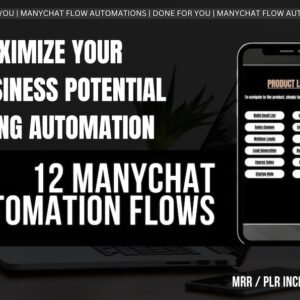 ManyChat Automation Templates, DFY Chatbot Flows for Business, Messenger Bot Scripts, Marketing Automation Bundle, PLR, MRR
