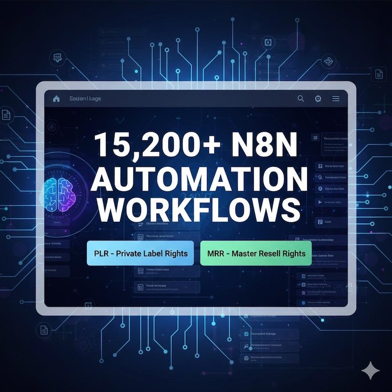15,200+ N8N AI Automation Workflows Mega Bundle, PLR + MRR Rights – Image 8