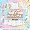 Kids learning printables bundle with coloring pages and worksheets