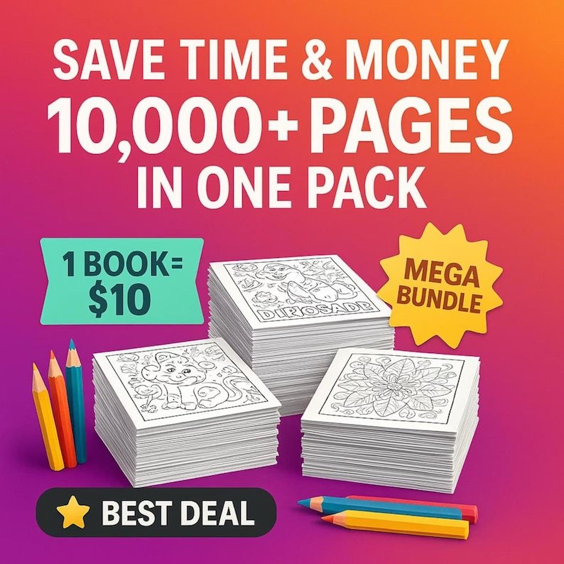MRR coloring pages bundle with 10K+ printable kids coloring resources