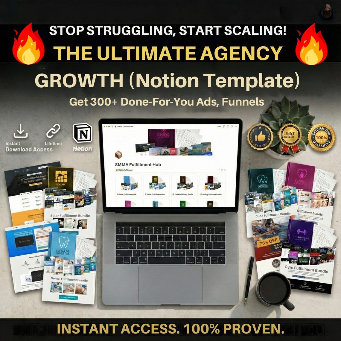 Notion planner template for productivity and business workspace organization