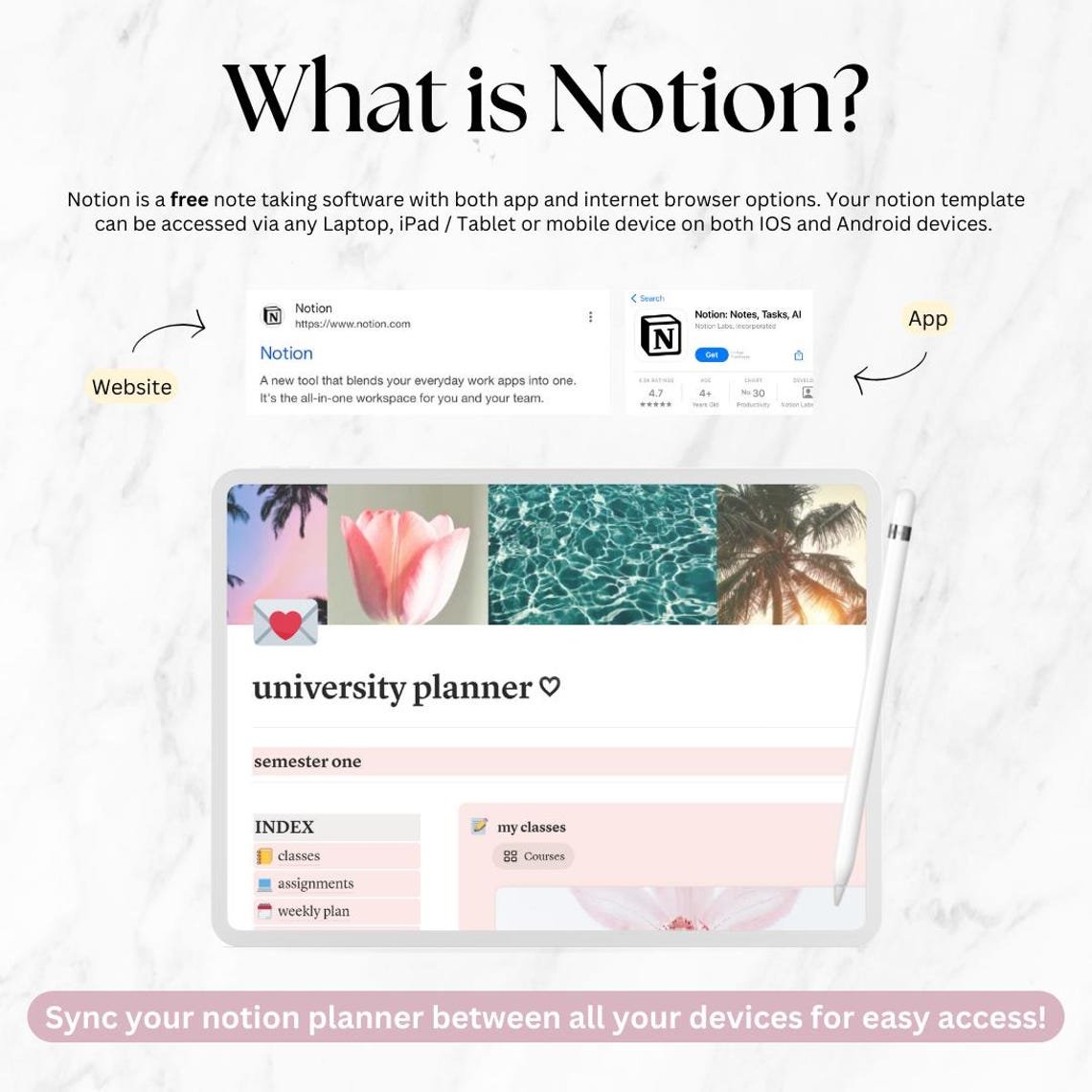 Student Notion Planner, 2026 Dashboard, University Notes, Master Resell Rights MRR – Image 4