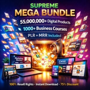 55M+ Digital Product Vault + 1,000 Courses | PLR/MRR