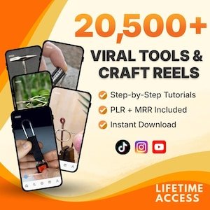20,500+ Tools & Craft Reels Bundle | PLR/MRR
