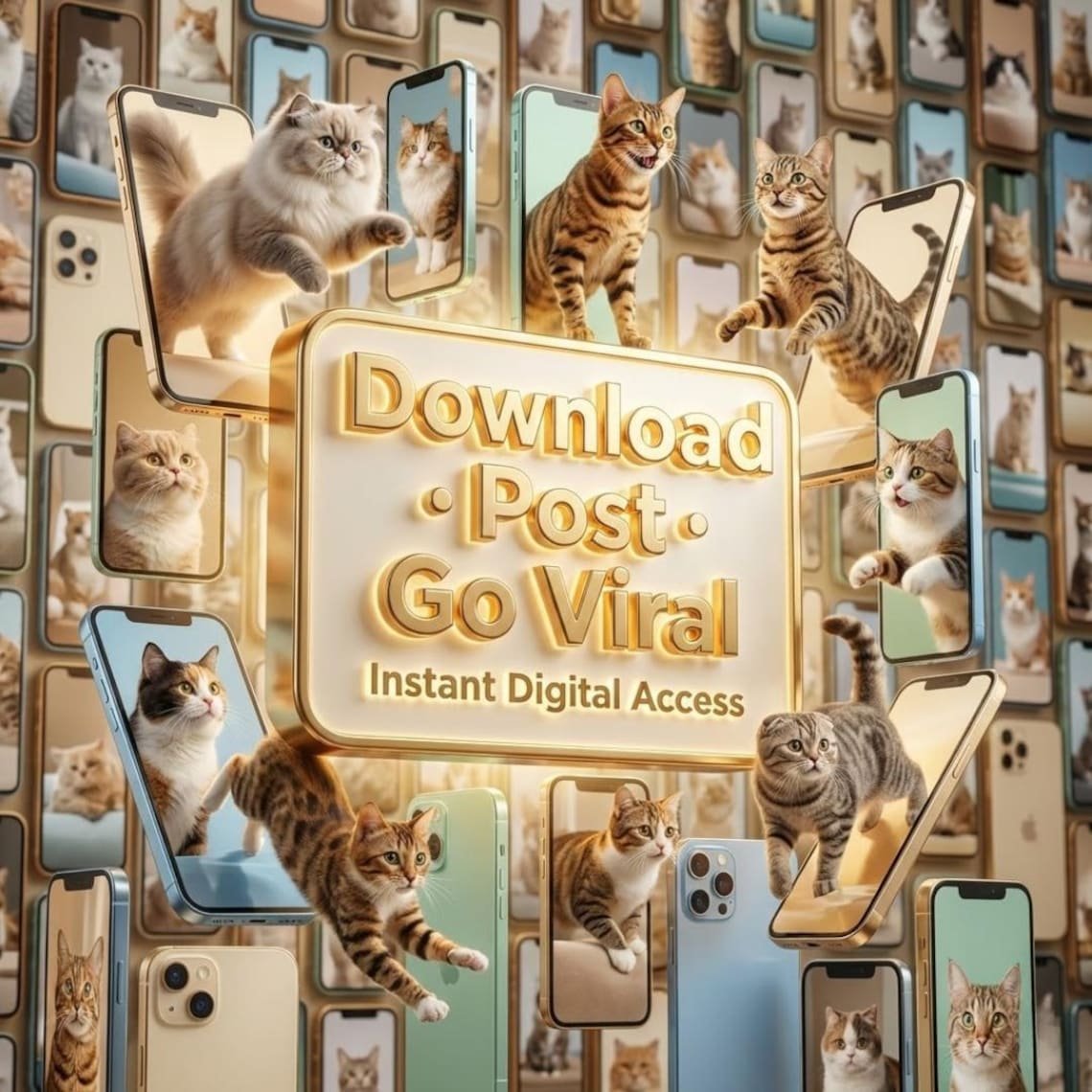 Viral Cat Reels Bundle | 2200+ Funny AI & Real Videos (PLR MRR Digital Download) – Image 8