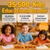 35,500+ Kids Worksheets PLR MRR Resell Rights Coloring Pages Educational Printables Bundle - Preschool Worksheets