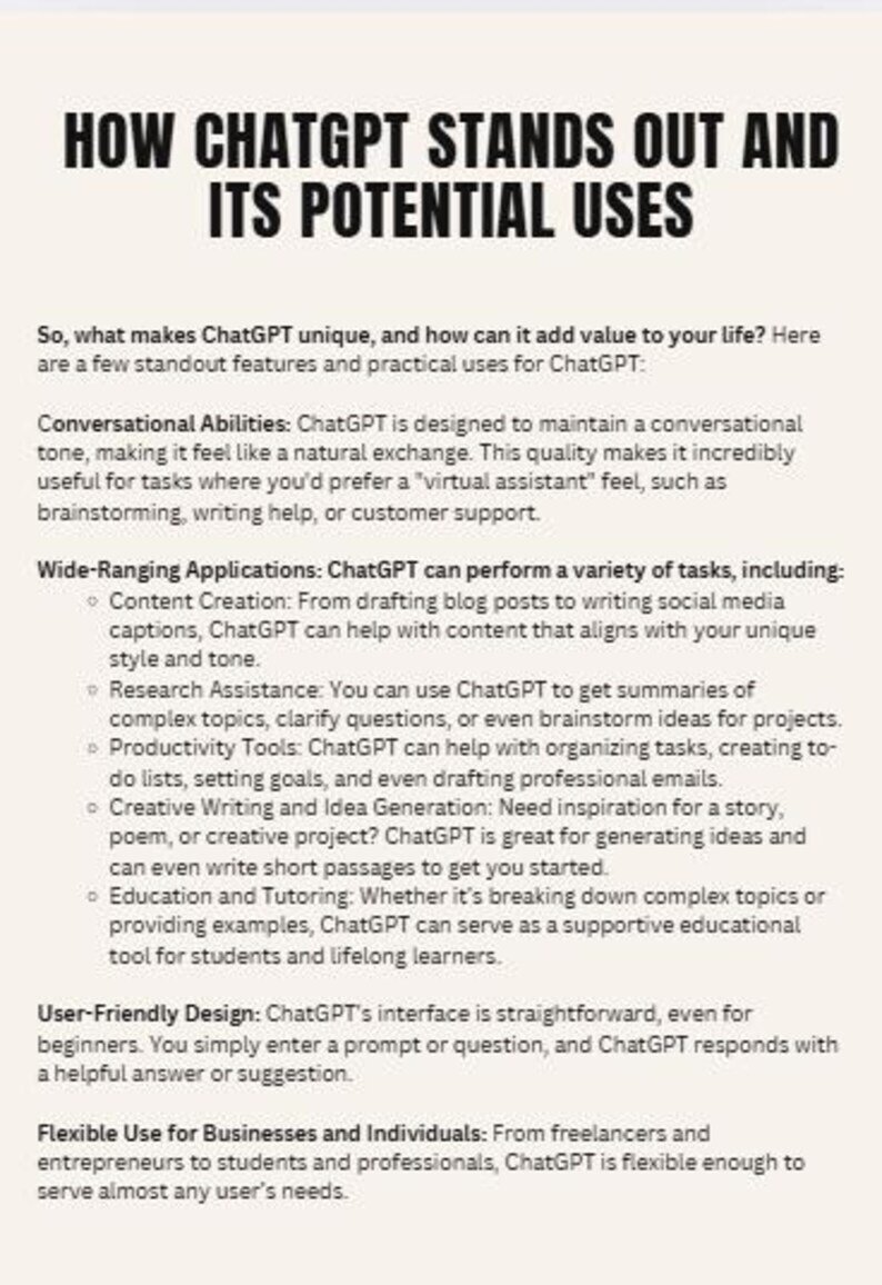 ChatGPT The Beginners Guide with Master Resell Rights, AI for Beginners eBook, Learn How to Use ChatGPT Like a Pro, PLR MRR Digital Download – Image 10
