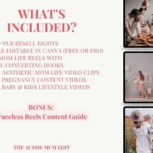 1,300+ Mom Life Reels Bundle | Faceless Content + PLR/MRR