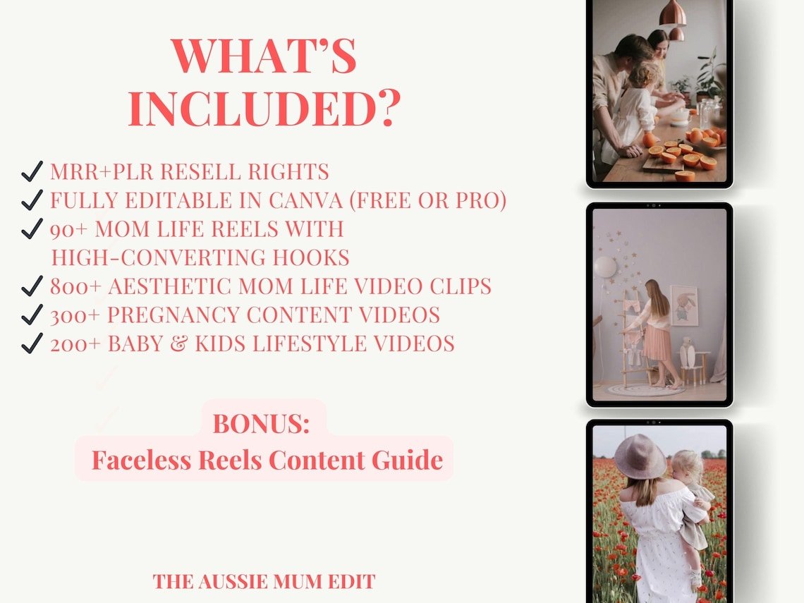 Pregnancy Reels video resources for motherhood content creators