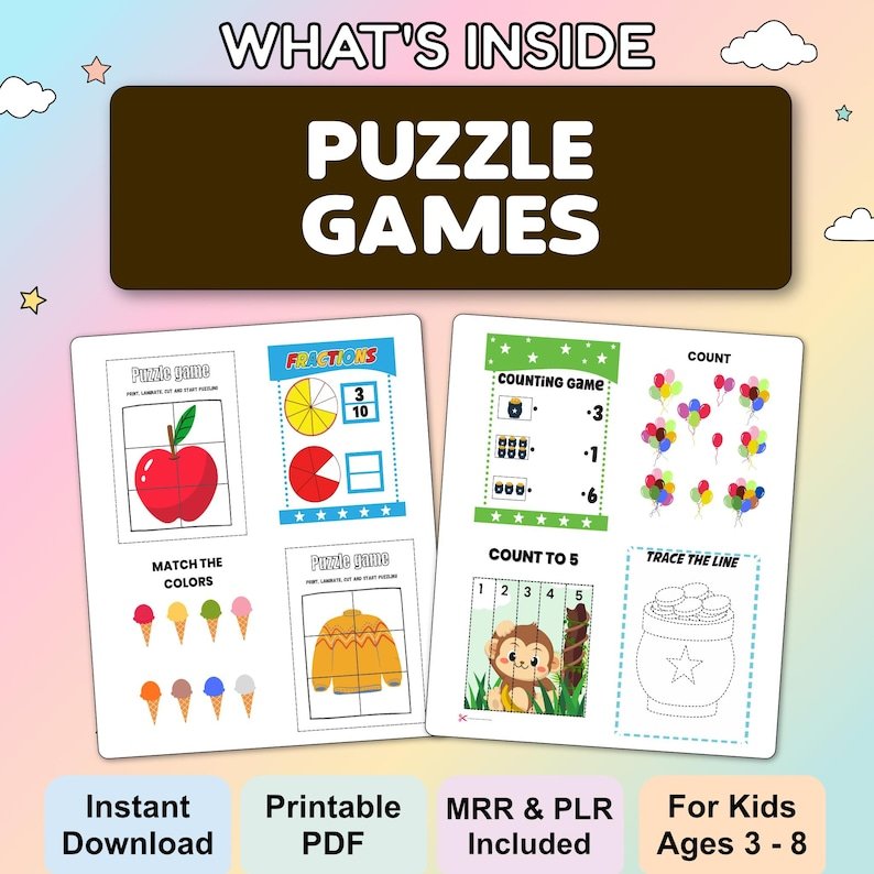 Kids educational printable resources for learning and creative activities