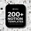 200+ Notion Templates Bundle | Life Planner, Finance, Productivity (PLR & MRR Rights) - Notion Business Templates