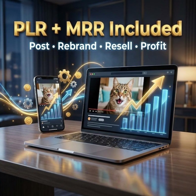 Viral Cat Reels Bundle | 2200+ Funny AI & Real Videos (PLR MRR Digital Download) – Image 9