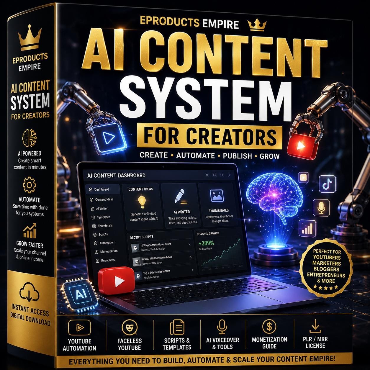 AI Content System for Creators | Social Media Automation Guide (Digital Product)