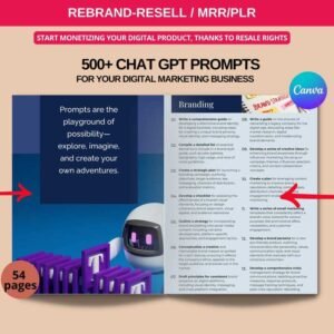Ultimate AI Course/ Prompt Generator(canva Template) PLR Rights